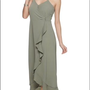 Women's Jennifer Lopez Flounce Faux-Wrap Dress